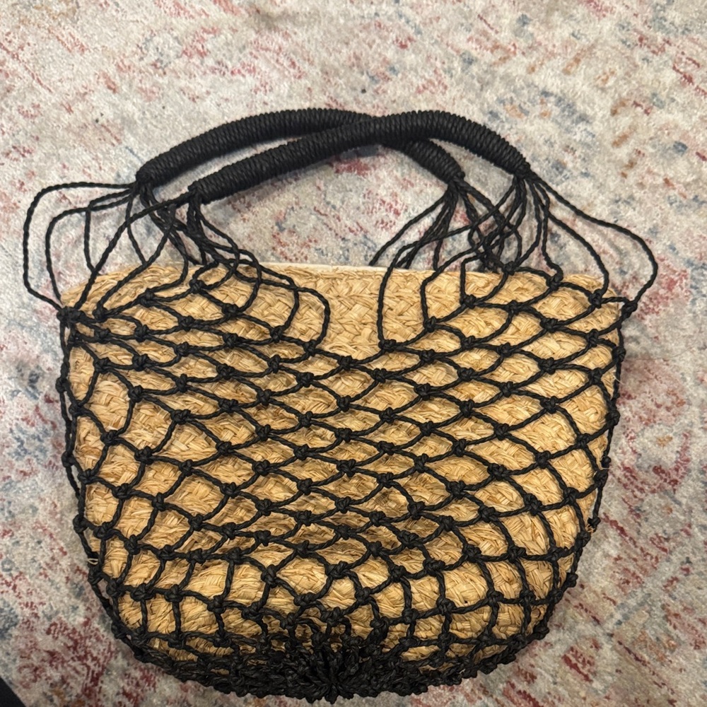 J crew straw bag